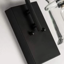 Houston 1-Light Black Dimmable Antique Armed Sconce With Glass Shade (Set of 2) by Maxax 11 Houston 1-Light Black Dimmable Antique Armed Sconce With Glass Shade (Set of 2) by Maxax -Maxax Elegant store black maxax wall sconces mx19001 1 w 1f 1000