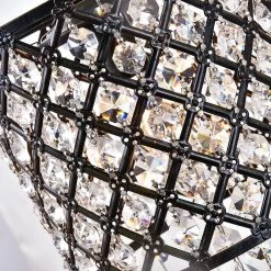 Indianapolis 1-Light Dimmable Black Armed Sconce with Crystal Accents (Set of 2) by Maxax -Maxax Elegant store black maxax wall sconces mxsu 4 1 w 1f 1000