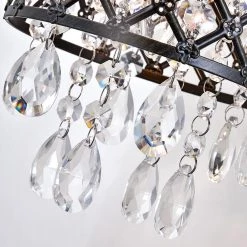 Indianapolis 1-Light Dimmable Black Armed Sconce with Crystal Accents (Set of 2) by Maxax -Maxax Elegant store black maxax wall sconces mxsu 4 1 w 4f 1000