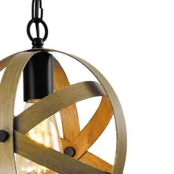 Frankfort 1 - Light Black/Natural Single Globe Pendant by Maxax -Maxax Elegant store black natural maxax chandeliers mx21017 1wd fa 1000