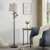 Chicago 59 in. Black Traditional Metal Floor Lamp with Teal Shade by Maxax