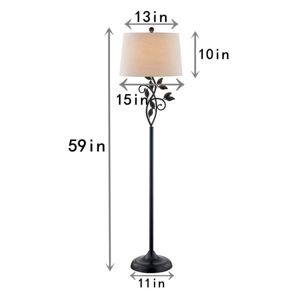 Chicago 59 in. Black Traditional Metal Floor Lamp with Teal Shade by Maxax 5 Chicago 59 in. Black Traditional Metal Floor Lamp with Teal Shade by Maxax - Image 5