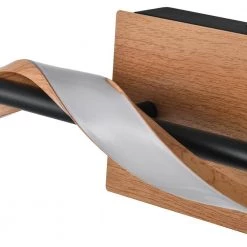 Washington 1-Light Black/Wood LED Wall Sconce by Maxax -Maxax Elegant store black wood maxax wall sconces 6509 1wg 4f 1000