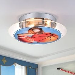 11.8 in. 3-Light Blue Simple Circle Semi Flush Mount with Glass Shade by Maxax -Maxax Elegant store blue maxax flush mount lights mx19075 3 c 4f 1000