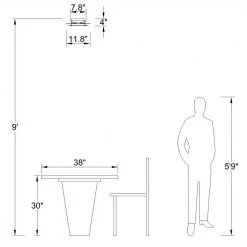 11.8 in. 3-Light Blue Simple Circle Semi Flush Mount with Glass Shade by Maxax -Maxax Elegant store blue maxax flush mount lights mx19075 3 c c3 1000