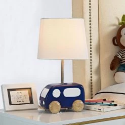 Abdikarim 16 '' Blue Bedside Table Lamp by Maxax 15 Abdikarim 16 '' Blue Bedside Table Lamp by Maxax -Maxax Elegant store blue maxax table lamps t115 db s 76 1000