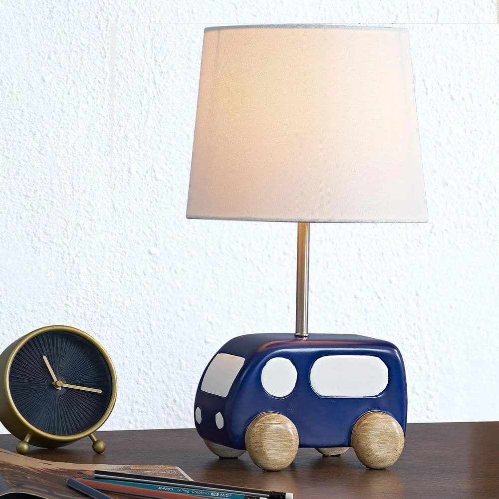 Abdikarim 16 '' Blue Bedside Table Lamp by Maxax 2 Abdikarim 16 '' Blue Bedside Table Lamp by Maxax - Image 2