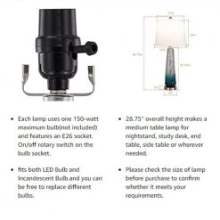 Richmond 28 .75" Gradient Blue Bedside Table Lamp Set (Set of 2) by Maxax -Maxax Elegant store blue maxax table lamps t18 76 1000