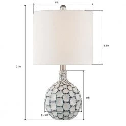 Sacramento 17.5 in. Blue Table Lamp Set with White Shade by Maxax -Maxax Elegant store blue maxax table lamps t36 wb s fa 1000