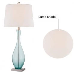 Denver 30.5 in. Blue Table Lamp Set with USB (Set of 2) by Maxax -Maxax Elegant store blue maxax table lamps t55 bu 44 1000