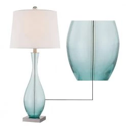 Denver 30.5 in. Blue Table Lamp Set with USB (Set of 2) by Maxax -Maxax Elegant store blue maxax table lamps t55 bu fa 1000