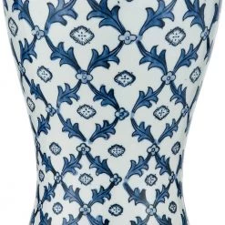 Sacramento 25 in. Blue/White Ceramic Table Lamp, Traditional Chinoiserie Bedside Lamp by Maxax -Maxax Elegant store blue white maxax table lamps t74 s 44 1000