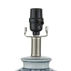 Sacramento 25 in. Blue/White Ceramic Table Lamp, Traditional Chinoiserie Bedside Lamp by Maxax -Maxax Elegant store blue white maxax table lamps t74 s 76 1000