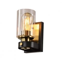 Houston 1-Light Bronze/Black Dimmable Wrought Iron Armed Sconce Wall (Set of 2) by Maxax