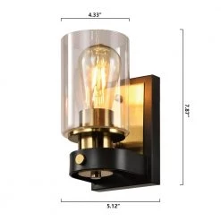 Houston 1-Light Bronze/Black Dimmable Wrought Iron Armed Sconce Wall (Set of 2) by Maxax -Maxax Elegant store bronze black maxax vanity lighting mx21025 1gd c3 1000