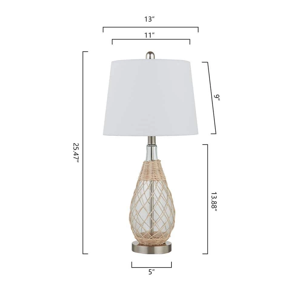 Denver 24.5 in. H Brown/Clear Bedside Table Lamp Set (Set of 2) by Maxax 5 Denver 24.5 in. H Brown/Clear Bedside Table Lamp Set (Set of 2) by Maxax - Image 5