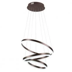 Carson 3-Light Integrated LED Brown Chandelier by Maxax -Maxax Elegant store brown maxax chandeliers yx 17 4f 1000