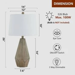 Van Horne 26 in. Brown Bedside Table Lamp (Set Of 2) by Maxax -Maxax Elegant store brown maxax table lamps t116 wd 44 1000