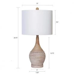 Salem 24.75 in. Brown Table Lamp Set with USB (Set of 2) by Maxax -Maxax Elegant store brown maxax table lamps t12 lbn 4f 1000