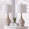 Salem 24.75 in. Brown Table Lamp Set with USB (Set of 2) by Maxax