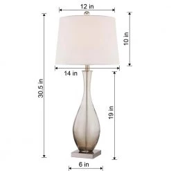 Denver 30.5 in. Brown Table Lamp Set with USB (Set of 2) by Maxax -Maxax Elegant store brown maxax table lamps t55 bn 1f 1000