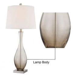 Denver 30.5 in. Brown Table Lamp Set with USB (Set of 2) by Maxax -Maxax Elegant store brown maxax table lamps t55 bn 4f 1000