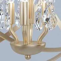 Lansing 4 -Light Champagne gold Unique/Statement Globe Chandelier with Crystal by Maxax -Maxax Elegant store champagne gold maxax chandeliers mx19026 4 p 66 1000