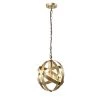 Frankfort 1 - Light SingleandKitchen Island Globe Champagne Gold Pendant With Wrought Iron Accents by Maxax