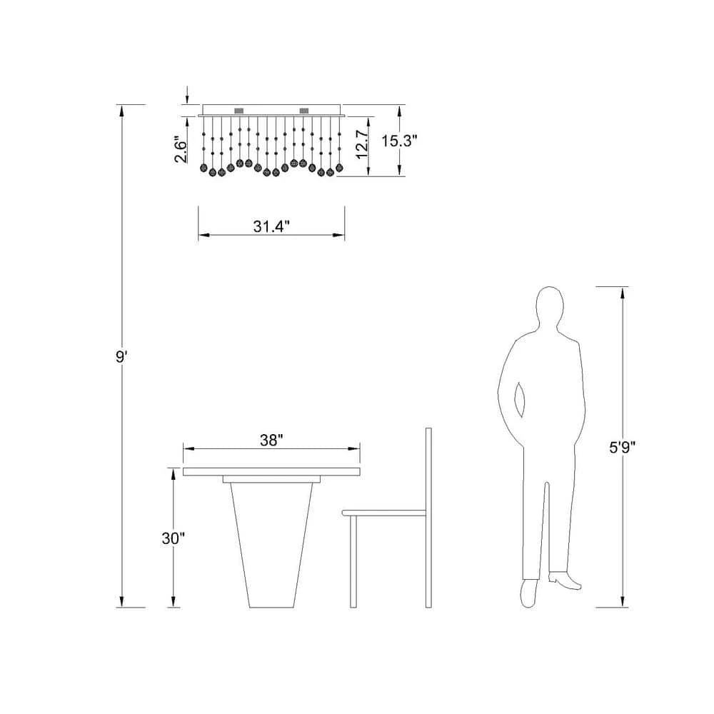 Albany 8-Light Clear/Chrome Unique Tiered Chandelier with Crystal Accents by Maxax 6 Albany 8-Light Clear/Chrome Unique Tiered Chandelier with Crystal Accents by Maxax - Image 6