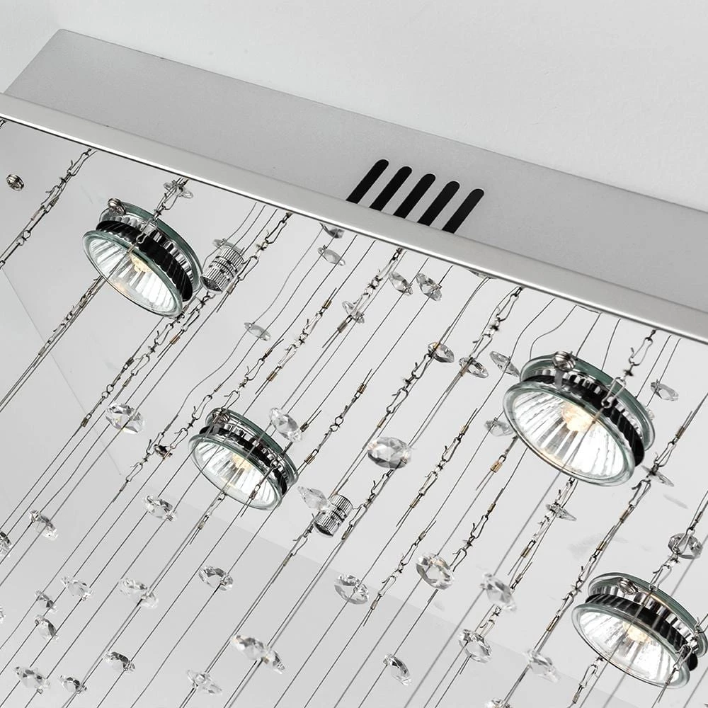 Albany 8-Light Clear/Chrome Unique Tiered Chandelier with Crystal Accents by Maxax 5 Albany 8-Light Clear/Chrome Unique Tiered Chandelier with Crystal Accents by Maxax - Image 5