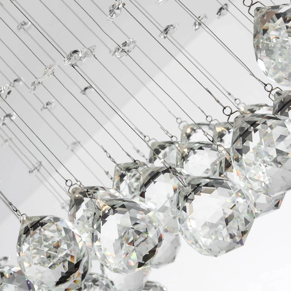 Albany 8-Light Clear/Chrome Unique Tiered Chandelier with Crystal Accents by Maxax 4 Albany 8-Light Clear/Chrome Unique Tiered Chandelier with Crystal Accents by Maxax - Image 4