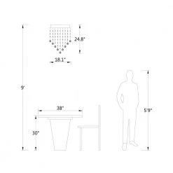 Albany 5-Light Chrome/Clear Statement Chandelier with Crystal Accents by Maxax -Maxax Elegant store chrome clear maxax chandeliers mx19029 5 c 44 1000