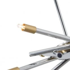 Augusta 6 -Light Sputnik Modern Linear Chandelier with Wrought Iron Accents by Maxax -Maxax Elegant store chrome maxax chandeliers 19174 6cg fa 1000