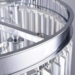 Annapolis 5 -Light Chrome Unique/Statement Drum Chandelier with Crystal Accents by Maxax -Maxax Elegant store chrome maxax chandeliers mx155101ch p fa 1000