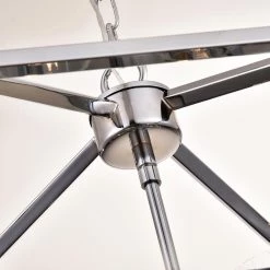 Springfield 4-Light Chrome Lantern Square/Rectangle Chandelier with Wrought Iron Accents by Maxax -Maxax Elegant store chrome maxax chandeliers mx19024 4ch p 44 1000