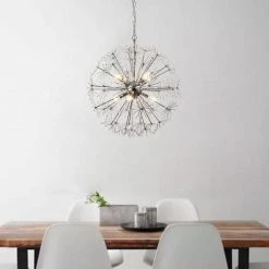 Phoenix 8 -Light Clear Sputnik Sphere Chandelier with Crystal Accents by Maxax -Maxax Elegant store chrome maxax chandeliers mx19055 8 p 1d 1000