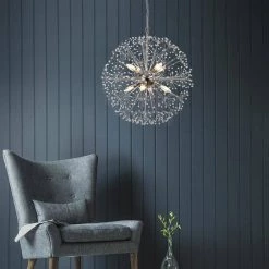 Phoenix 8 -Light Clear Sputnik Sphere Chandelier with Crystal Accents by Maxax -Maxax Elegant store chrome maxax chandeliers mx19055 8 p fa 1000