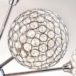 Providence 12-Light Chrome Sputnik Sphere Chandelier with Crystal Shade by Maxax -Maxax Elegant store chrome maxax chandeliers mx19070 12 p c3 1000
