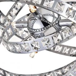 Frankfort 6-Light Chrome Unique Geometric Chandelier with Crystal Accents by Maxax -Maxax Elegant store chrome maxax chandeliers mx19104 6ch p fa 1000