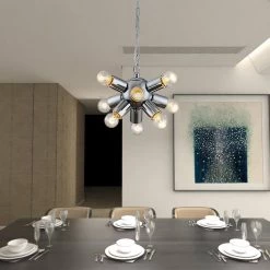 Augusta 9-Light Chrome Sputnik Sphere Chandelier by Maxax -Maxax Elegant store chrome maxax chandeliers mx19112 9ch p 44 1000