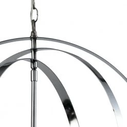 Alaska 6-Light Chrome Candle Style Globe Chandelier with Wrought Iron Accents by Maxax -Maxax Elegant store chrome maxax chandeliers mx21004 6ch 44 1000