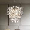 Indianapolis 5-Light Chrome Lantern Drum Chandelier with Crystal Accents by Maxax