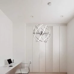 Morristown 8 - Light Chrome Modern Integrated LED Chandelier by Maxax -Maxax Elegant store chrome maxax chandeliers om205p ch 1f 1000