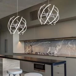 Morristown 8 - Light Chrome Modern Integrated LED Chandelier by Maxax -Maxax Elegant store chrome maxax chandeliers om205p ch 44 1000