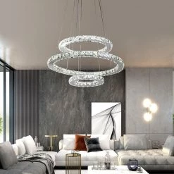 Jefferson 3-Light Chrome Integrated LED Unique Tiered Chandelier with Crystal Accents by Maxax 13 Jefferson 3-Light Chrome Integrated LED Unique Tiered Chandelier with Crystal Accents by Maxax -Maxax Elegant store chrome maxax chandeliers yx550 c3 1000