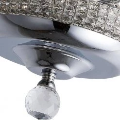 Jackson 4 - Light 16.1 in. Chrome Chandelier Style Tiered Semi Flush Mount With Crystal Accents by Maxax -Maxax Elegant store chrome maxax flush mount lights 19159 4ch 44 1000