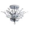 Jackson 4 - Light 16.1 in. Chrome Chandelier Style Tiered Semi Flush Mount With Crystal Accents by Maxax