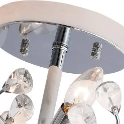 Jackson 4 - Light 16.1 in. Chrome Chandelier Style Tiered Semi Flush Mount With Crystal Accents by Maxax -Maxax Elegant store chrome maxax flush mount lights 19159 4ch 76 1000