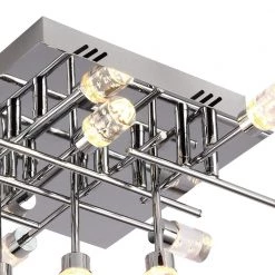 Seattle 11-Light 21.26 in. Chrome LED Semi-Flush Mount by Maxax -Maxax Elegant store chrome maxax flush mount lights mx14 11ch c 4f 1000