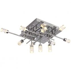 Seattle 11-Light 21.26 in. Chrome LED Semi-Flush Mount by Maxax